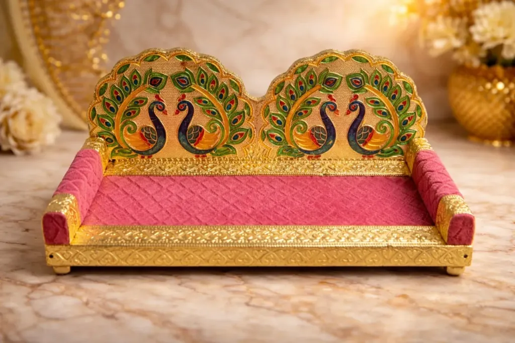 Premium Laddu Gopal Yugal Jodi Singhasan No. 4