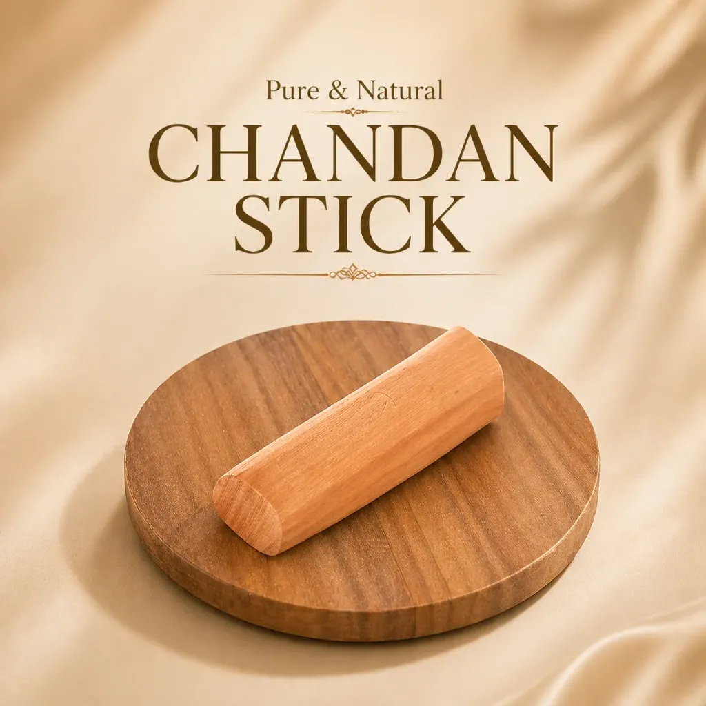Original Chandan Stick with Chandan Patta | Pure Sandalwood for Tilak & Puja | Adivine Vrindavan