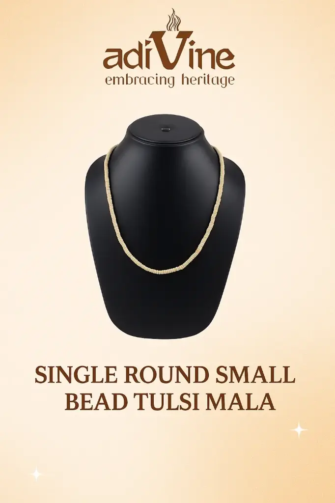 Adivine Single Round Small Bead Tulsi Kanthi Mala