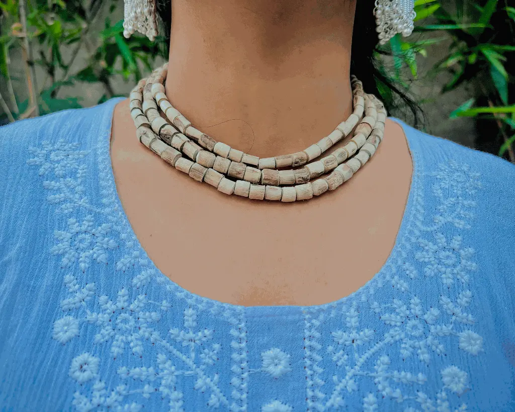 Chitralekha Ji Type Tulsi Kanthi Mala – Three Round