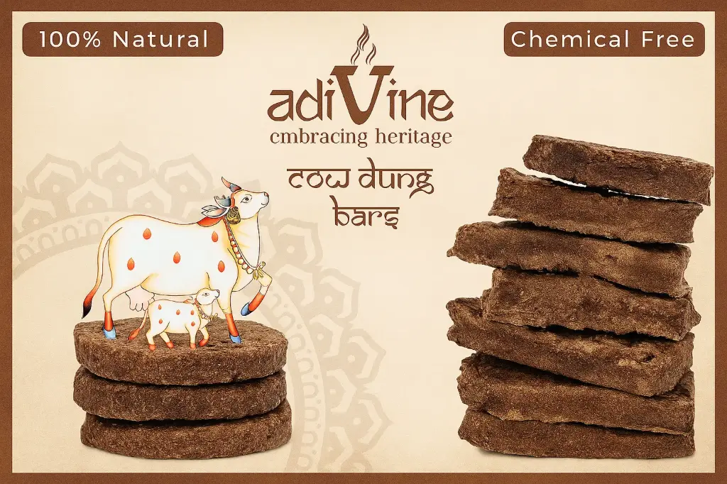 Adivine Cow Dung for Pooja,Gobar ke Upale,kande for Havan Pooja (Pack of 10)