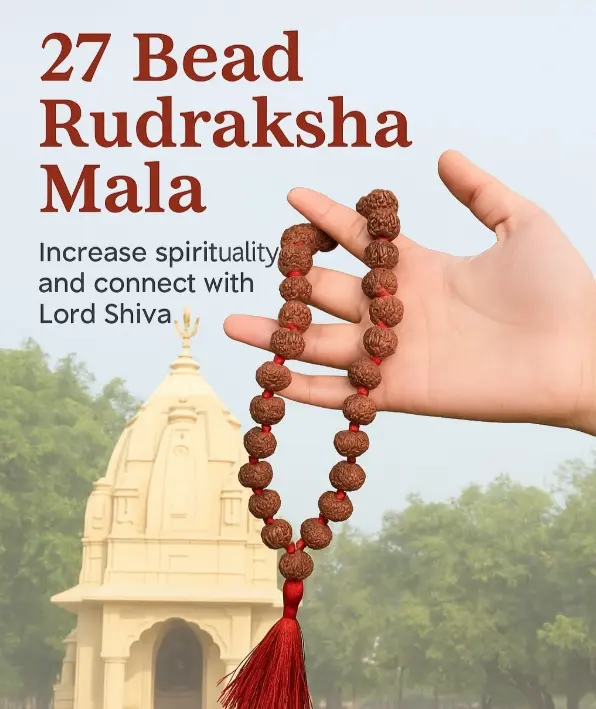 Adivine Original 27 Bead Rudraksha Karmala