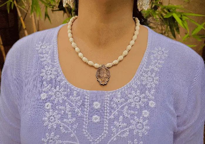 Radha Krishna Locket Tulsi Mala