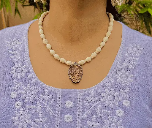 Radha Krishna Locket Tulsi Mala